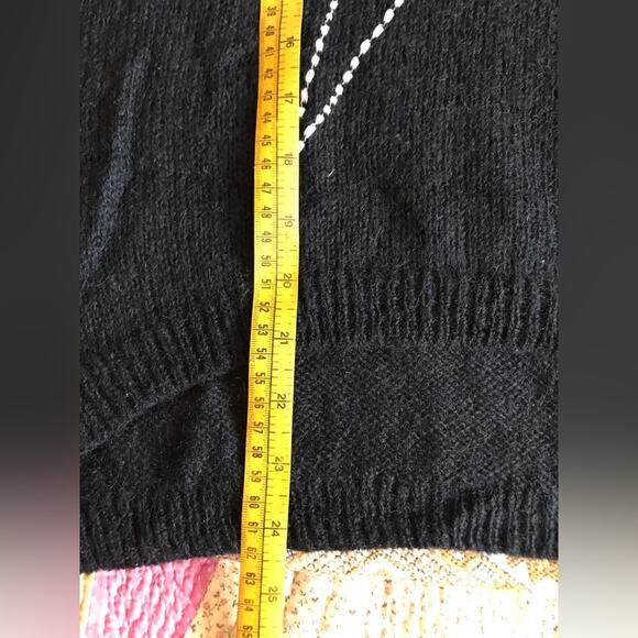 Sundry Lightning Bolt⚡️Embroidered Sweater Wool Mohair Size 1/ Small. - Picture 7 of 11